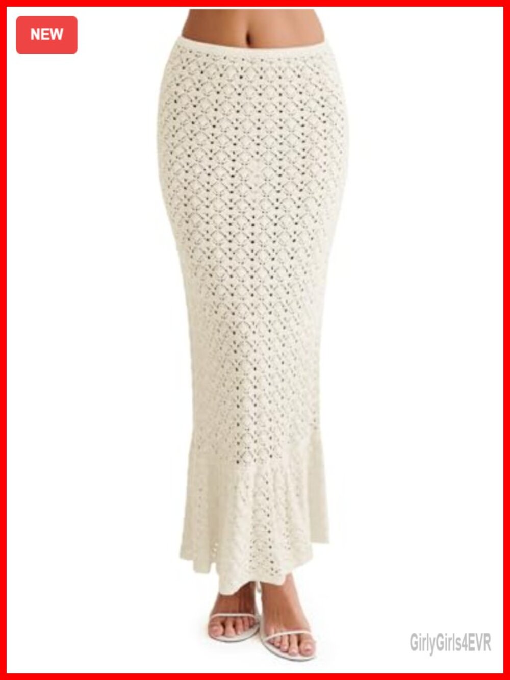 Crochet Maxi Skirt Cover Up Summer Beach Coverup
